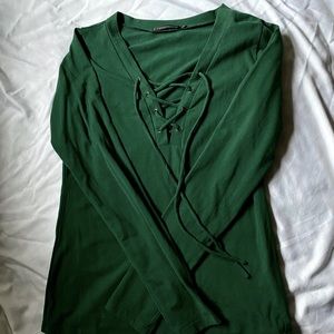 Green patty boutik long sleeve top